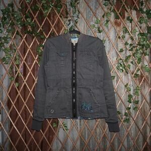 Large - Vintage Y2K billabong embroidered 2000s femme jacket